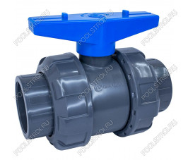 Кран шаровый d63 (уплотнение TPV, остальное EPDM) с муфтовым окончанием AQUAVIVA Кран шаровый d63 (уплотнение TPV, остальное EPDM) с муфтовым окончанием AQUAVIVA